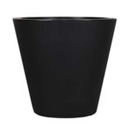 Gardencontrol 24 in. Cosmopolitan Round Planter - Black GA2527731
